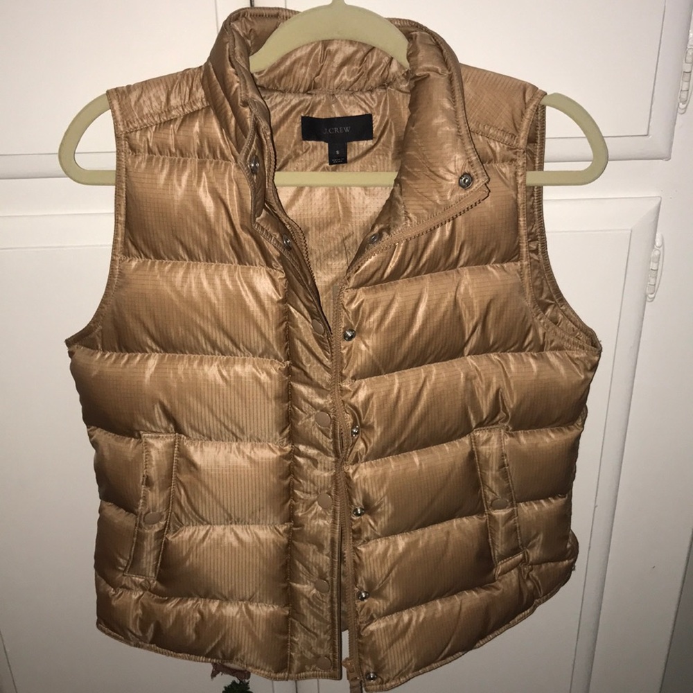 J. Crew gold down puffer vest